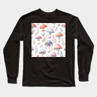 Mushroom pillow, mushroom desk mat, mushroom case, mushroom mask, cottagecore Long Sleeve T-Shirt